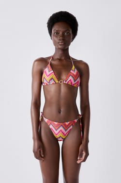 Triangle haut de maillot de bain à motifs;${refinementColor}