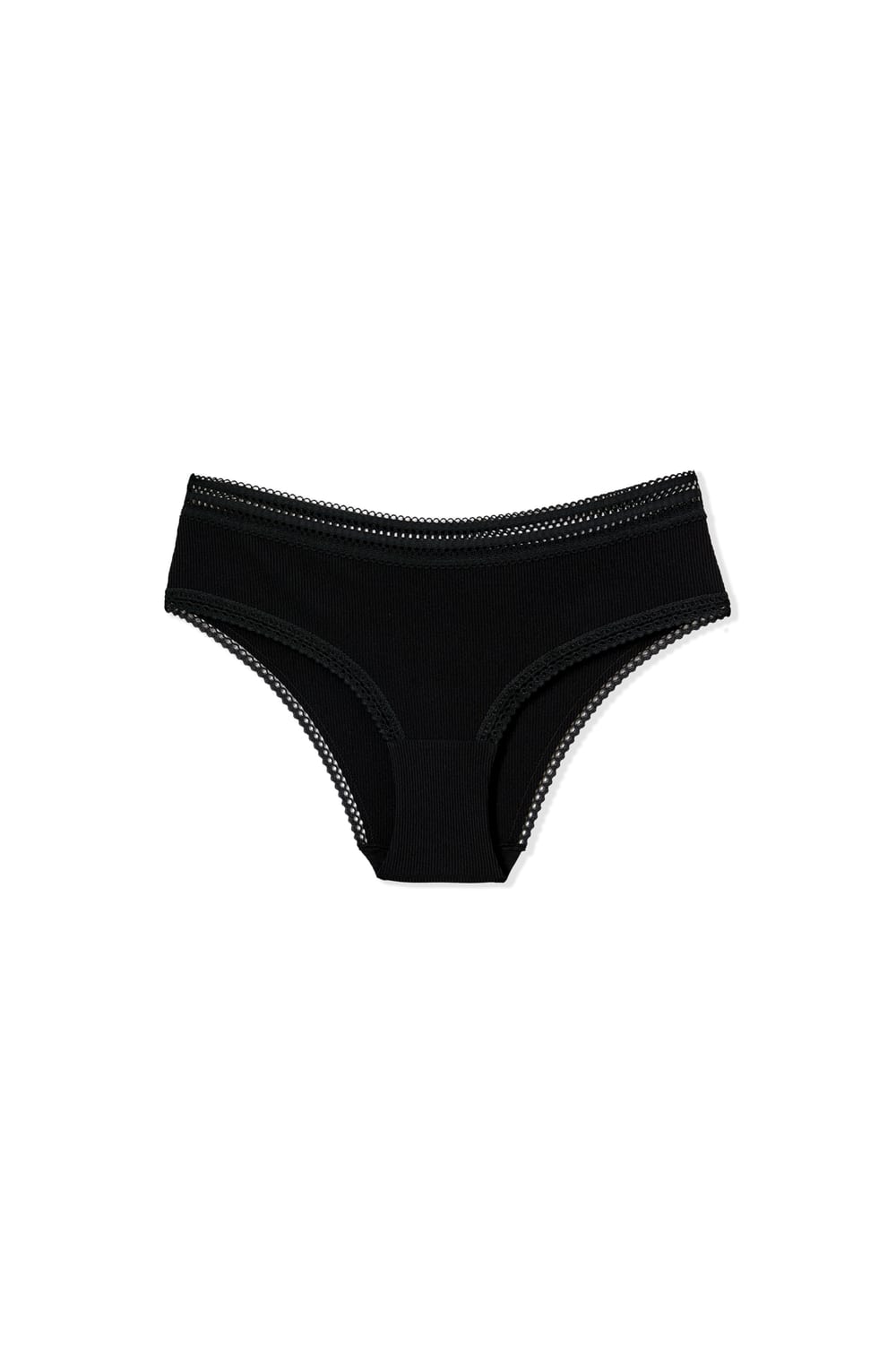 Shorty en microfibre d&eacute;tails dentelle;${refinementColor}