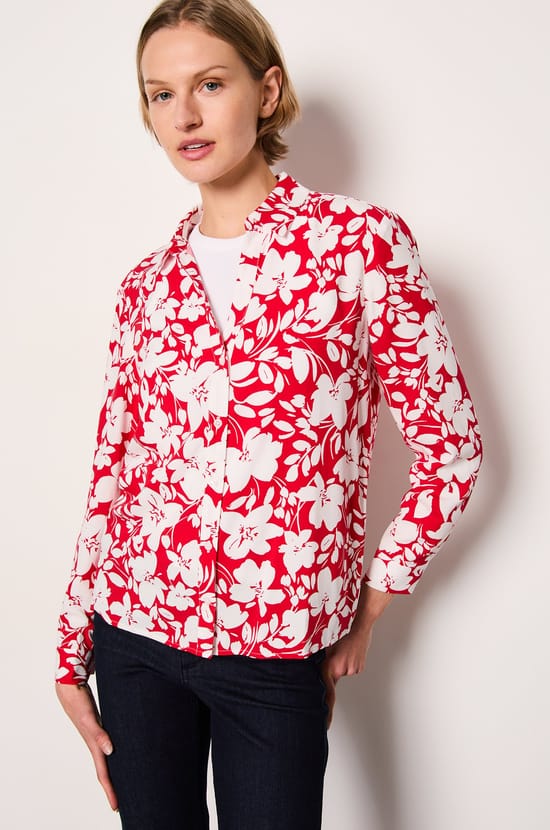 Chemise manches longues fleurie;${refinementColor}