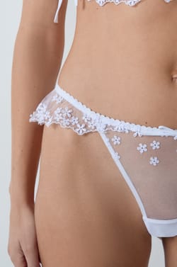Floral Tulle Thong;${refinementColor}