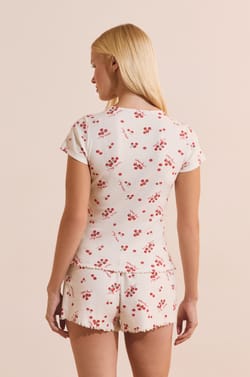 T-shirt de pyjama en coton &agrave; motifs tomates;${refinementColor}
