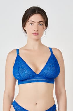 Lace Triangle Bra;${refinementColor}