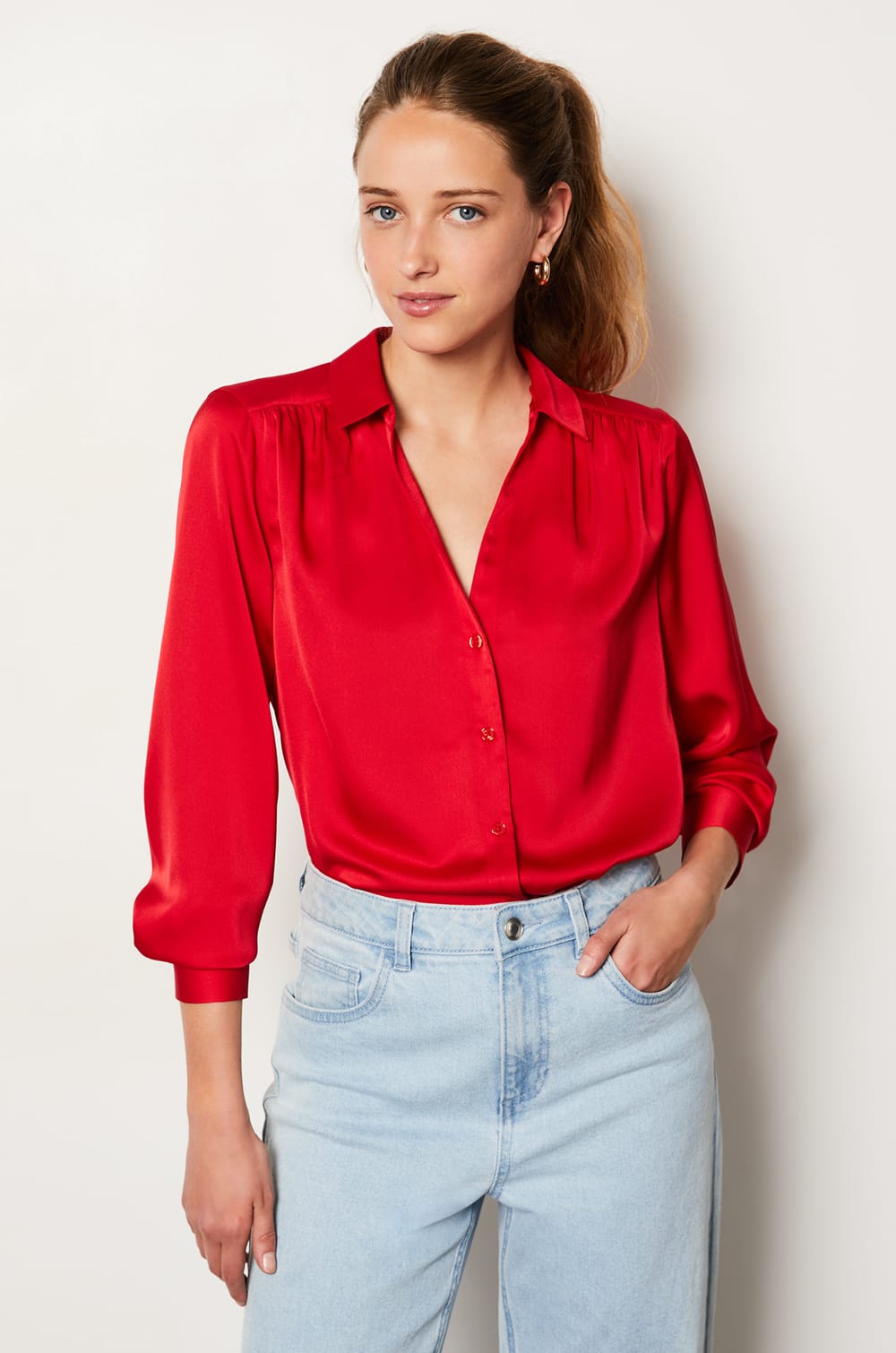 Satin Shirt;${refinementColor}