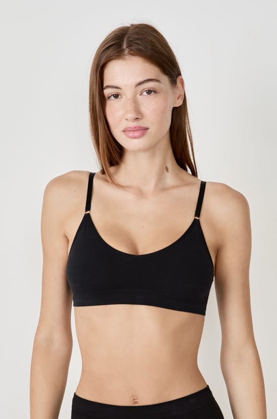 Soutien-gorge brassière sans coutures en coton biologique;${refinementColor}