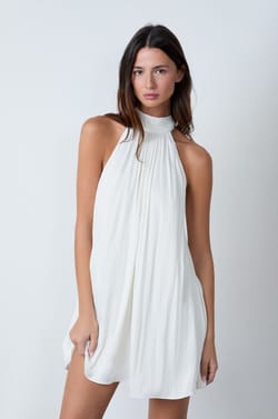 Short Halterneck Dress;${refinementColor}
