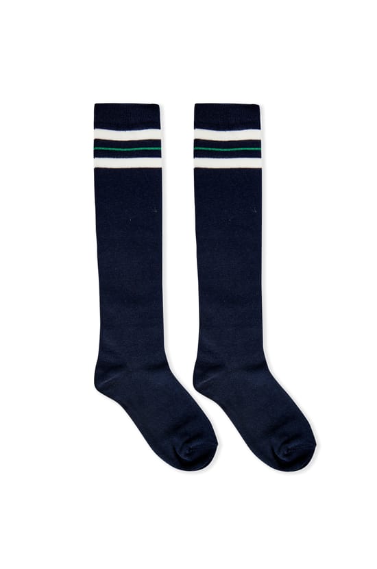 Chaussettes &agrave; d&eacute;tails rayures avec coton;${refinementColor}