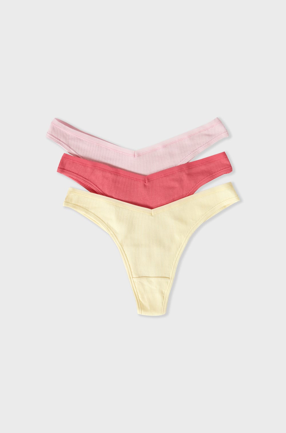 Lot de 3 tangas en coton;${refinementColor}