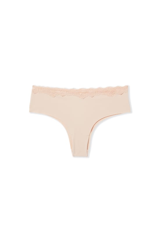 Braga brasile&ntilde;a de microfibra con detalles de encaje;${refinementColor}