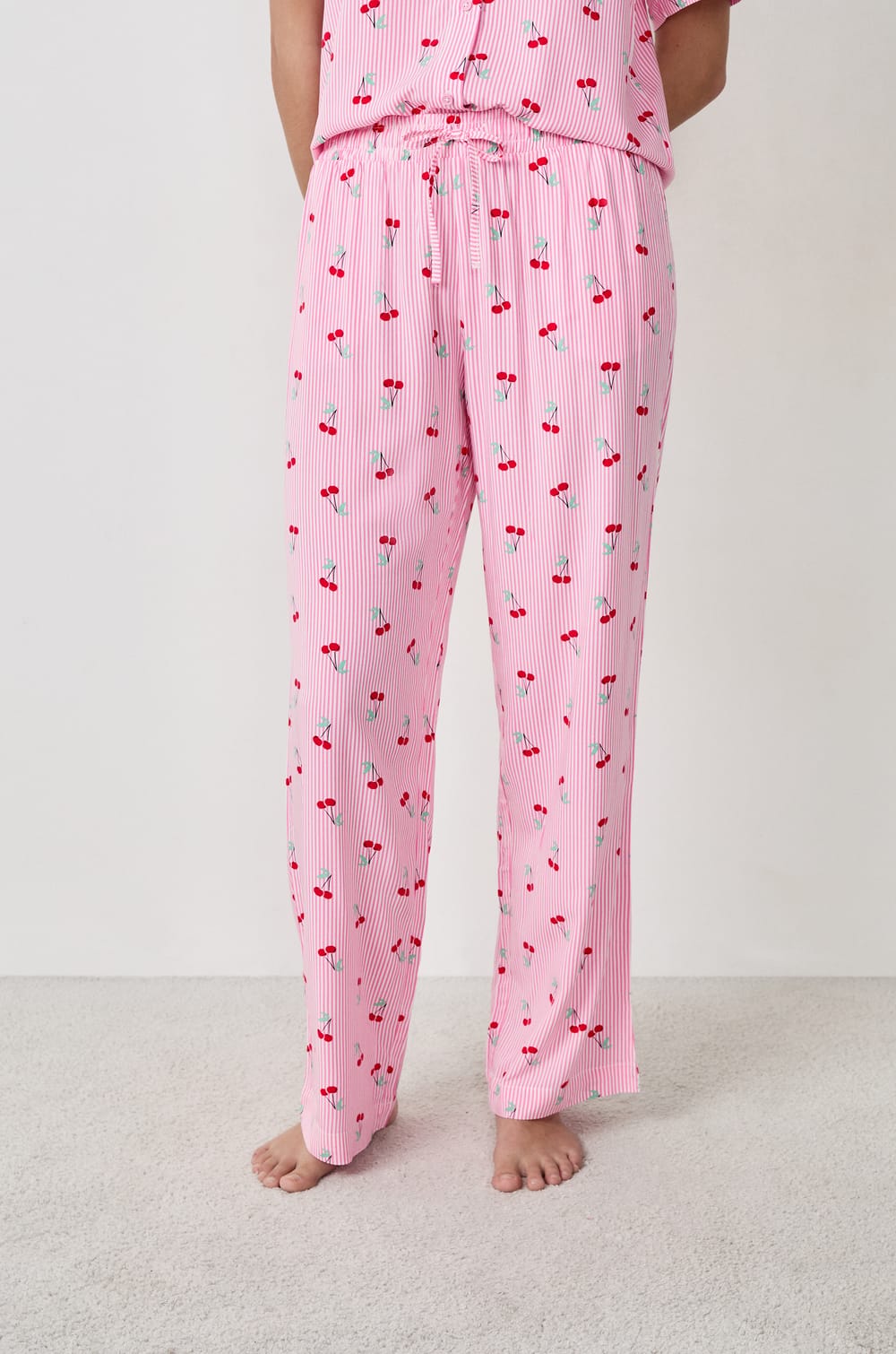 Pyjama-Hose mit Print;${refinementColor}