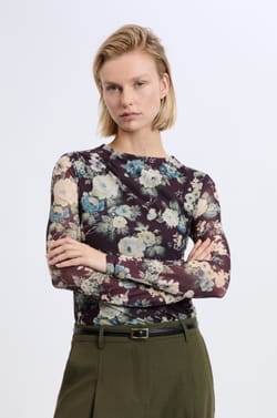 T-shirt à motif fleuris;${refinementColor}