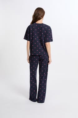 Pyjama 2 pièces à motifs coeur en coton;${refinementColor}
