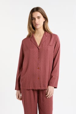 Camisa de pijama estampada;${refinementColor}