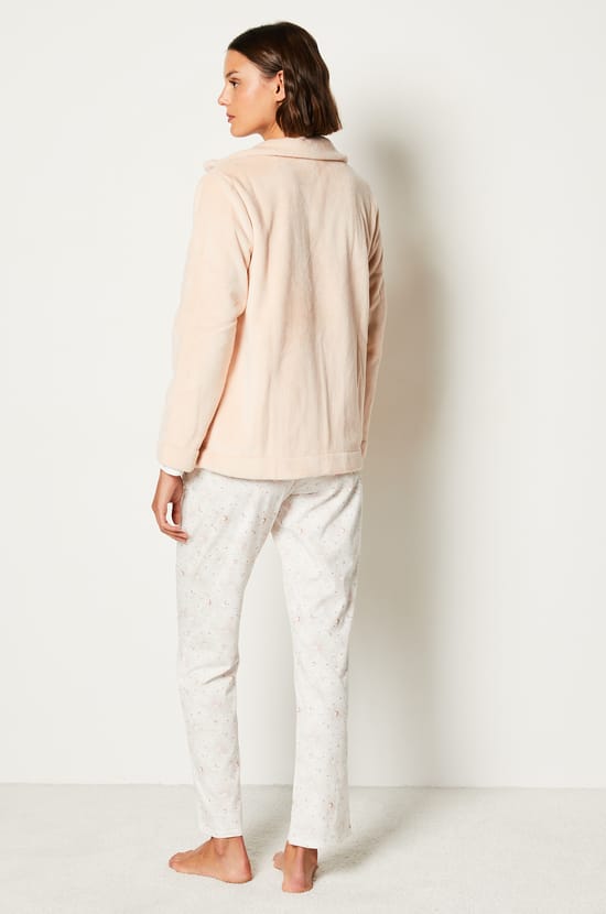 Ensemble 3 pièces de pyjamas veste polaire;${refinementColor}