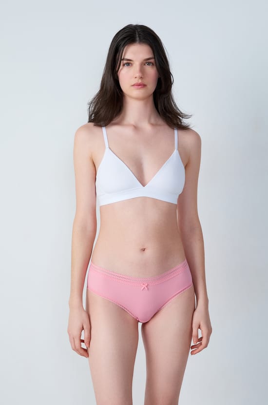 Microfibre Boyshort with Lace Details;${refinementColor}