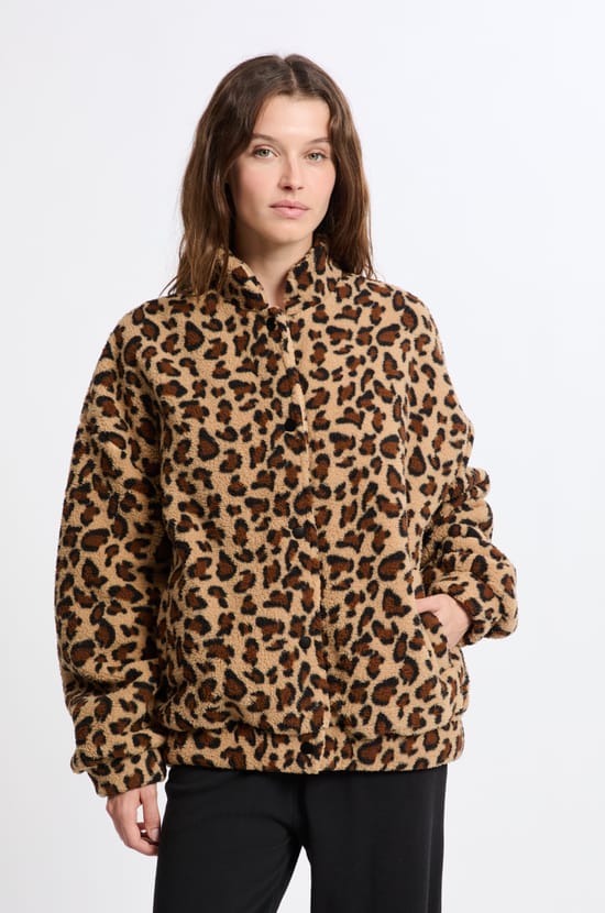 Veste à motifs effet polaire;${refinementColor}