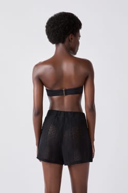 Pantalones cortos de playa de ganchillo;${refinementColor}