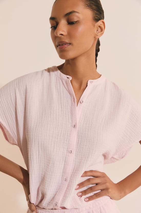 Chemise de pyjama en coton;${refinementColor}