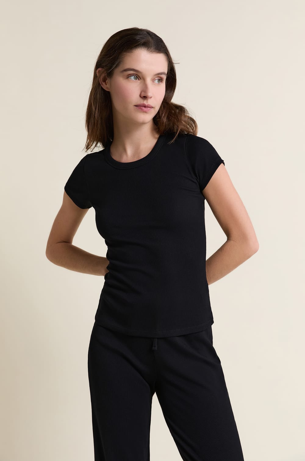 Pyjama t-shirt korte mouwen met katoen;${refinementColor}