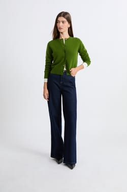 Pull cardigan avec boutons en cachemire;${refinementColor}