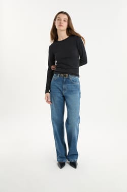 T-shirt &agrave; manches longues en coton;${refinementColor}