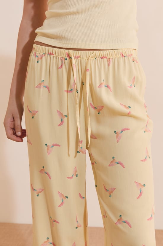 Pantal&oacute;n de pijama 7/8 estampado;${refinementColor}