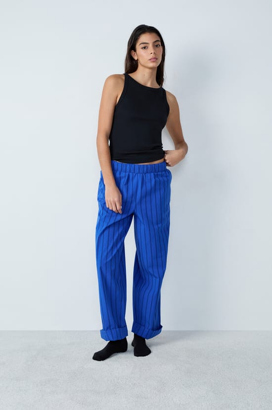 Débardeur côtelé en coton;${refinementColor}