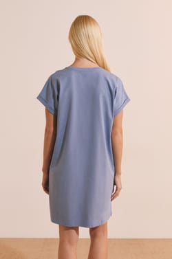 Chemise de nuit en coton avec motif;${refinementColor}