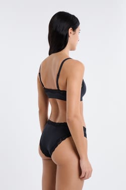 Bralette in Microfiber and Lace;${refinementColor}