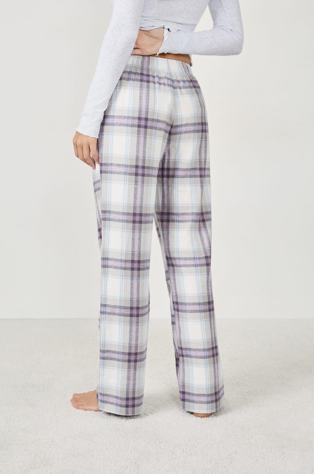 Checkered Pajama Pants;${refinementColor}
