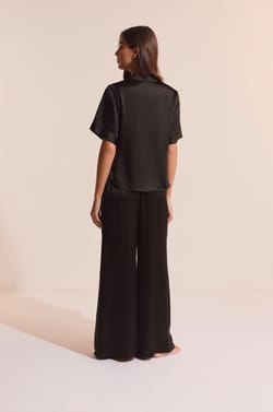 Pantalon de pyjama large en soie;${refinementColor}