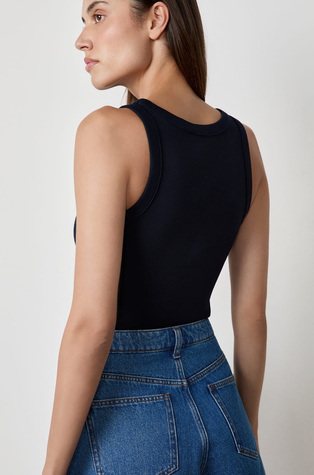 Ribbed Tank Top;${refinementColor}
