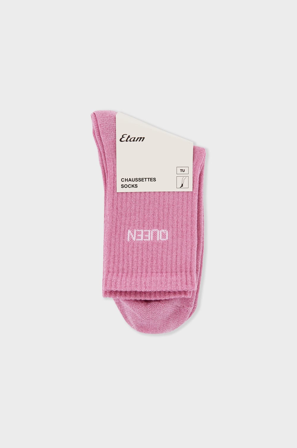 Chaussettes irrisées avec écriture;${refinementColor}
