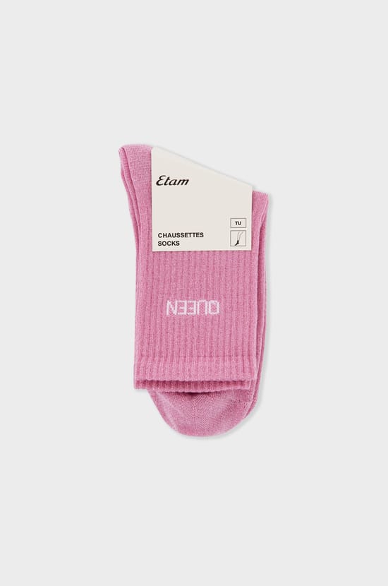 Chaussettes irrisées avec écriture;${refinementColor}