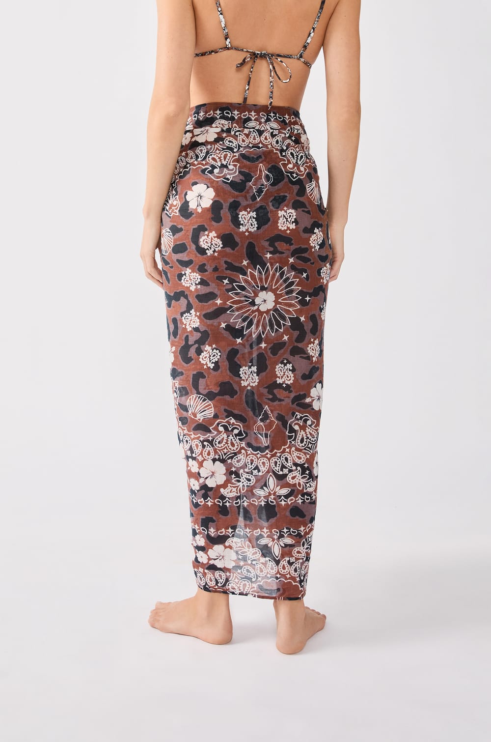 Cotton printed pareo;${refinementColor}