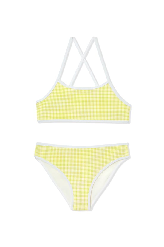 Maillot de bain 2 pi&egrave;ces motif vichy pour enfant;${refinementColor}