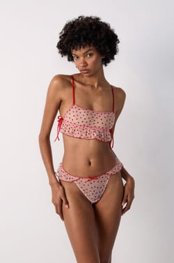 Printed Tulle Thong;${refinementColor}