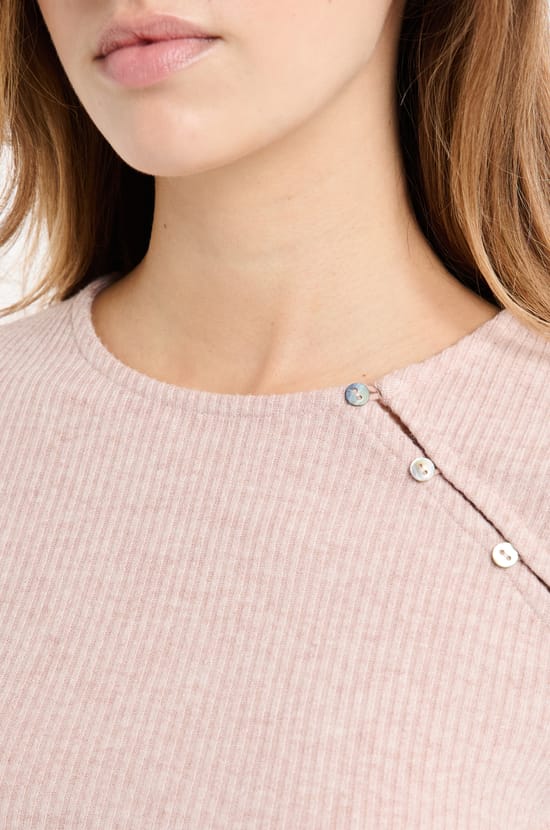 Pyjama T-shirt with buttons;${refinementColor}