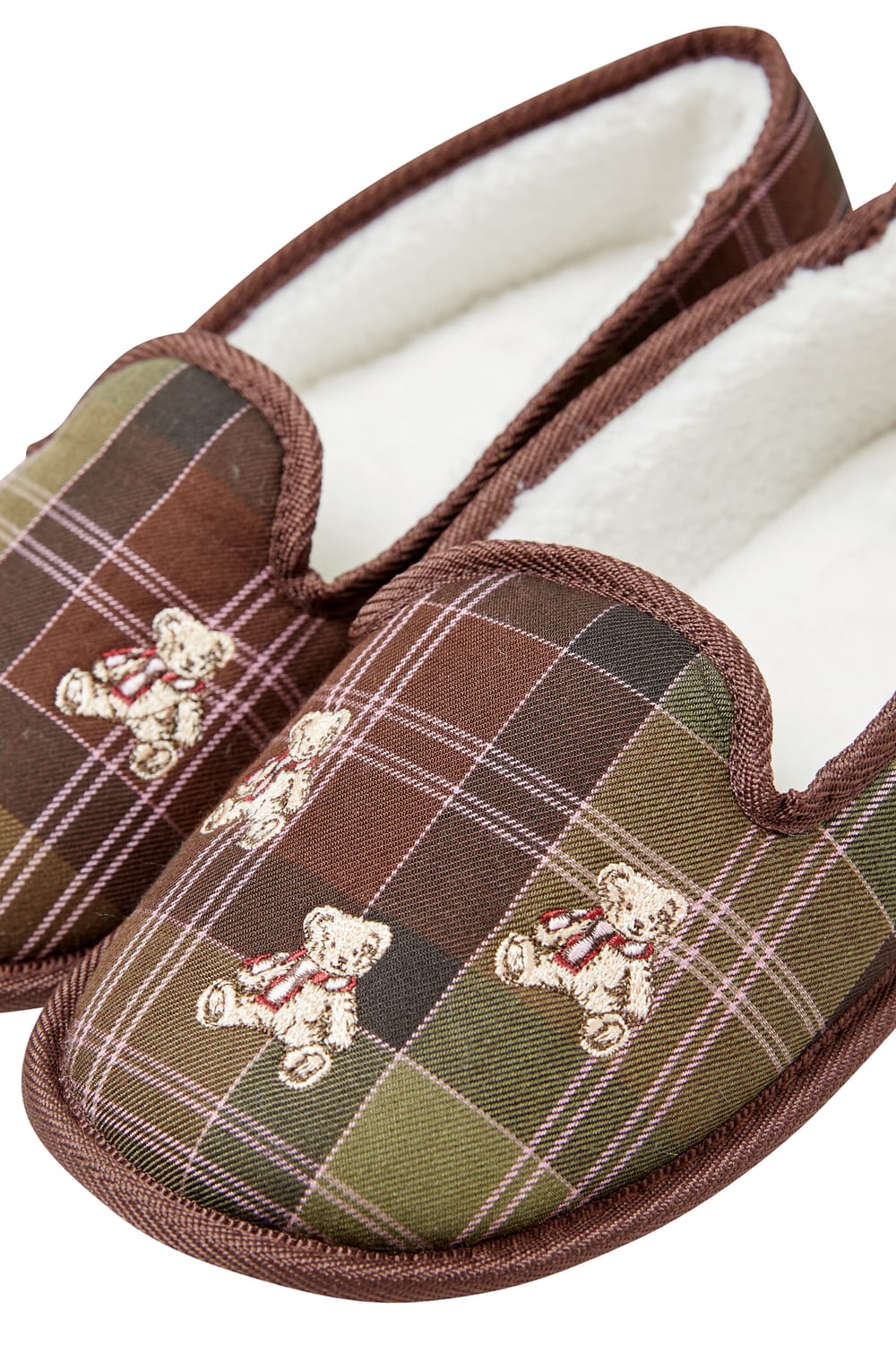 Chaussons mules &agrave; carreaux;${refinementColor}