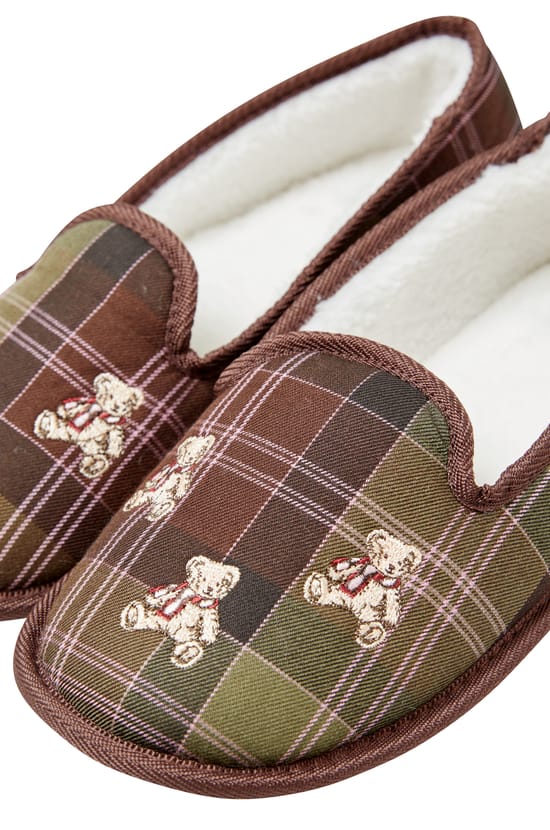 Chaussons mules &agrave; carreaux;${refinementColor}