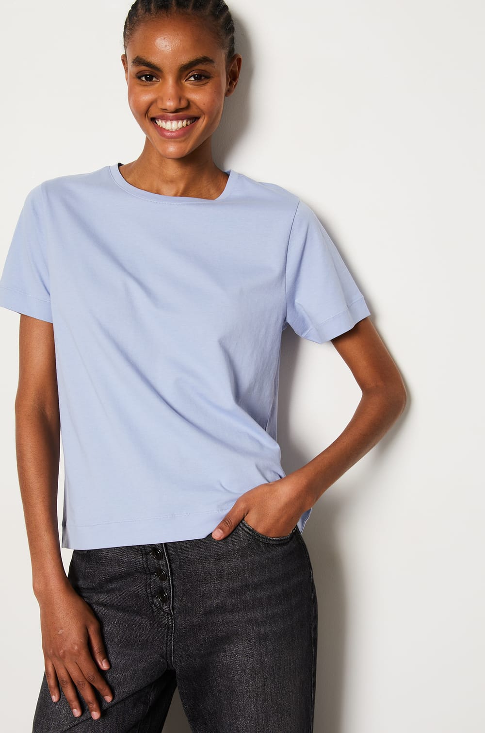 Short Sleeve Cotton T-Shirt;${refinementColor}