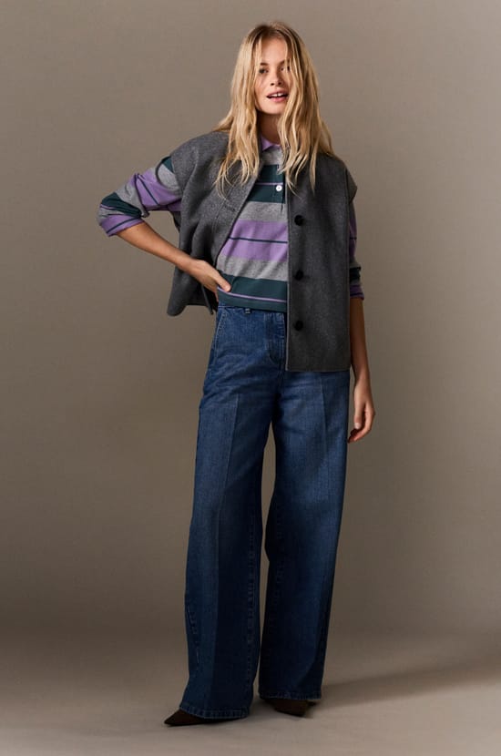 Sleeveless Jacket with Wool;${refinementColor}