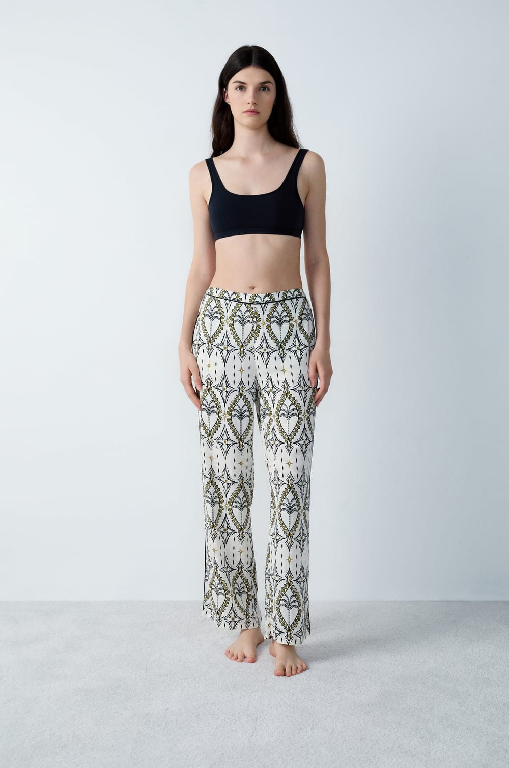 Printed Pyjama Bottoms;${refinementColor}