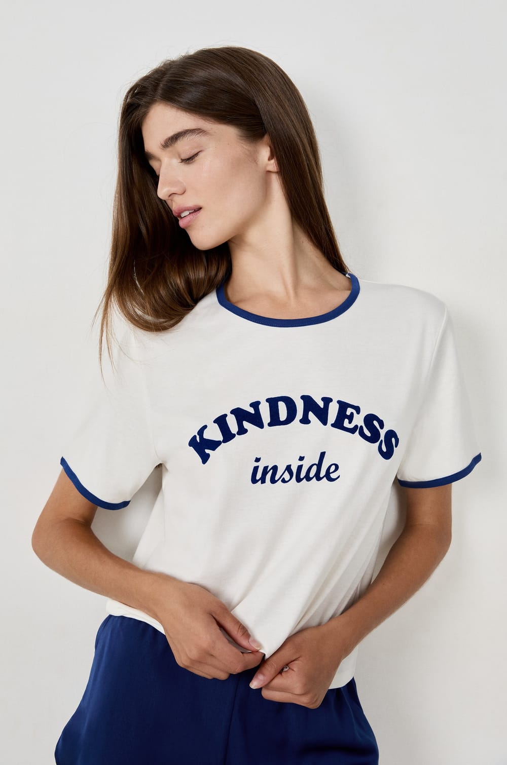 T-shirt de pyjama imprimé;${refinementColor}