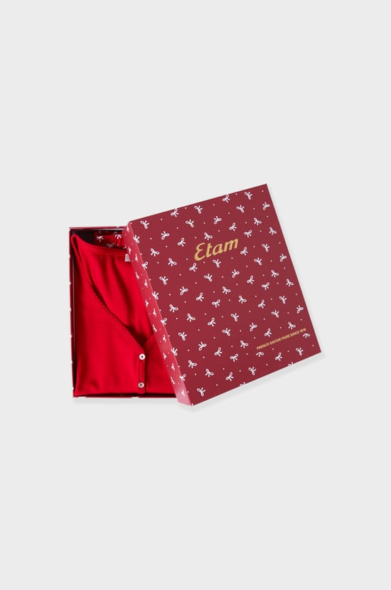 2-Piece Patterned Pajama Gift Set With Cotton;${refinementColor}