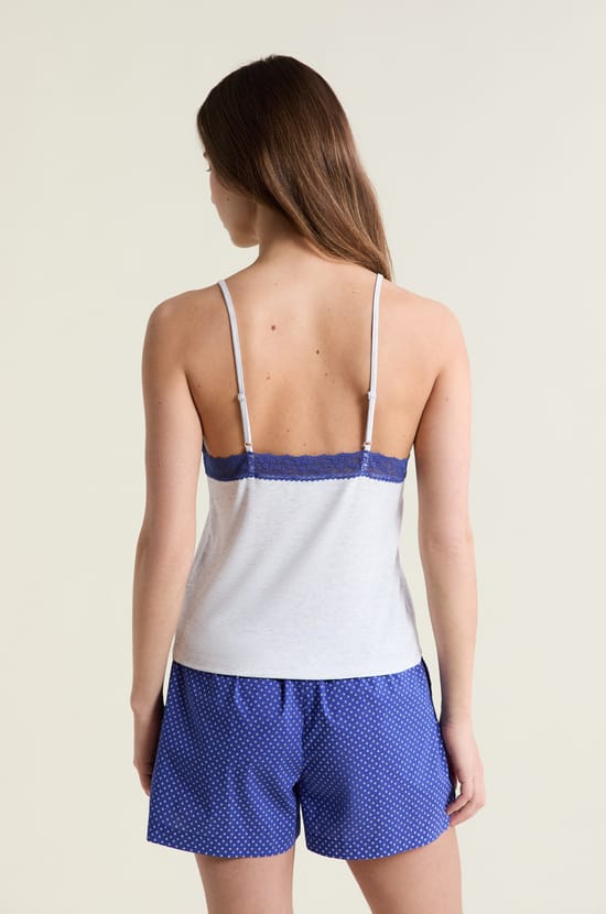 Two-Tone Tank Top With Lace Details;${refinementColor}