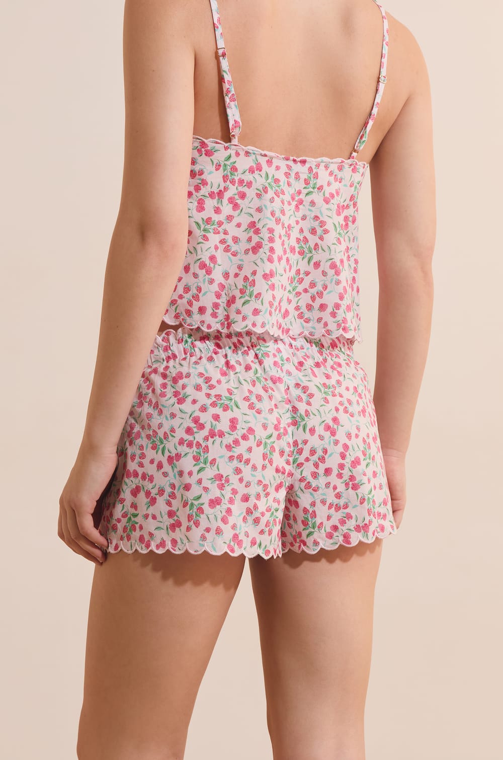 Pantal&oacute;n corto de pijama estampado de algod&oacute;n;${refinementColor}