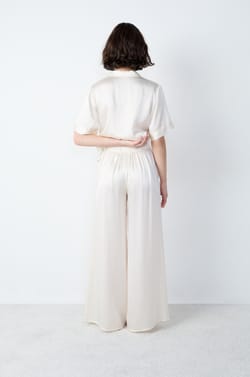Pantalon de pyjama en soie;${refinementColor}