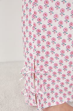 Pantalon de pyjama à imprimés en coton;${refinementColor}