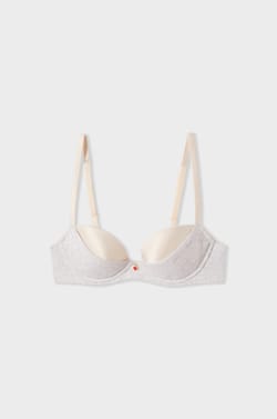 Soutien-gorge coques fines satin&eacute; en coton c&ocirc;tel&eacute; avec charm;${refinementColor}