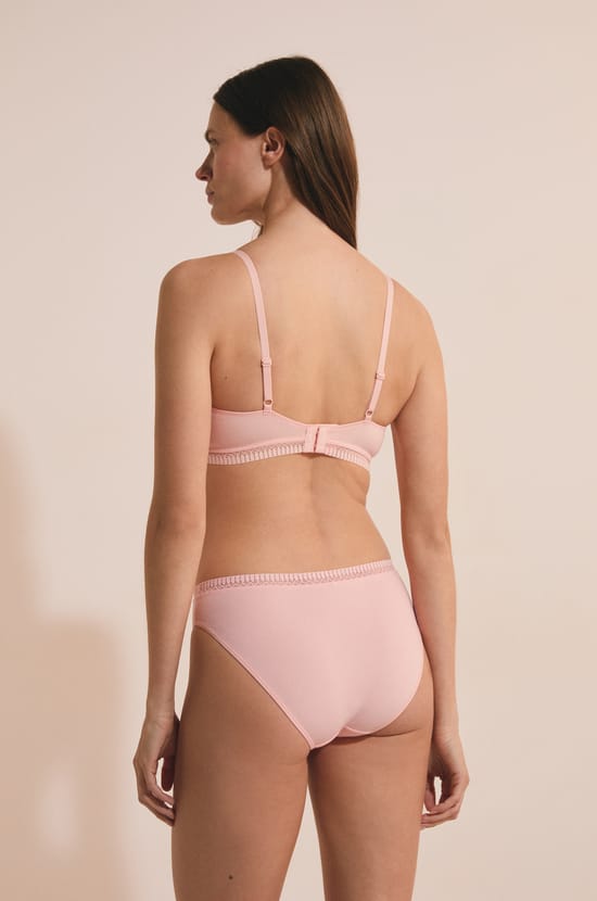 Lightly Lined Cotton Bralette;${refinementColor}